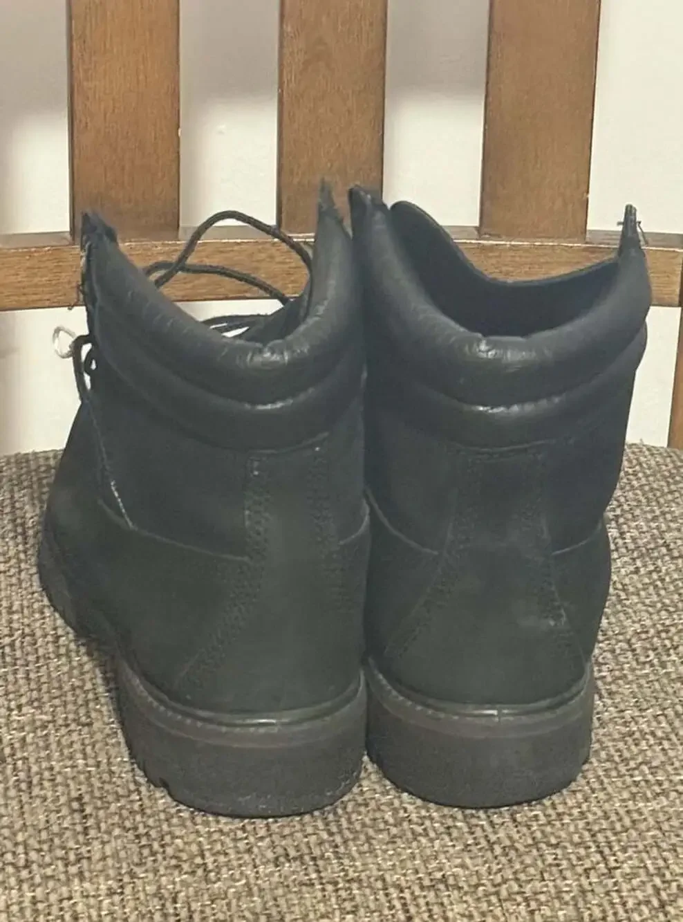 Timberland 6-Inch Premium Waterproof Boots Size 8 Black Leather